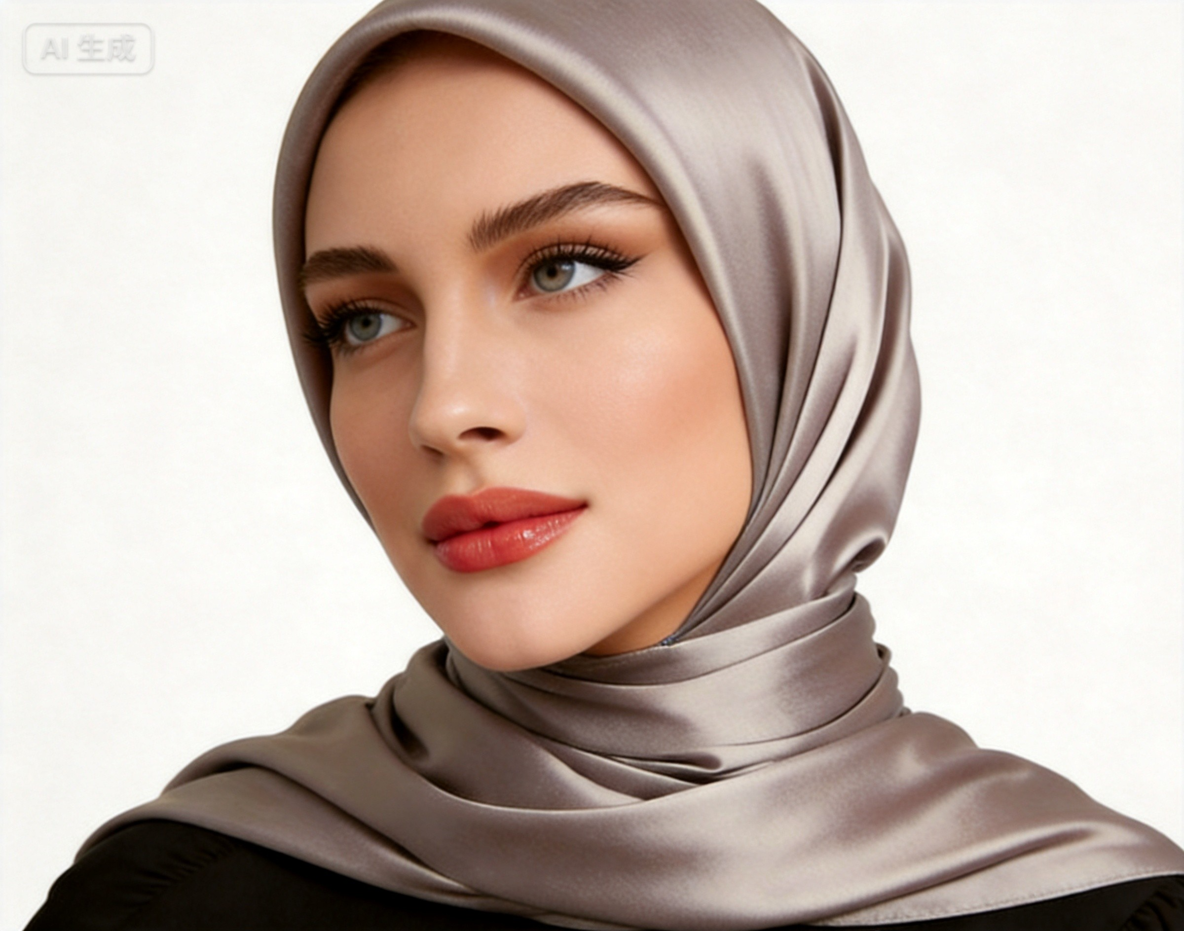 Plain Satin Square Hijab