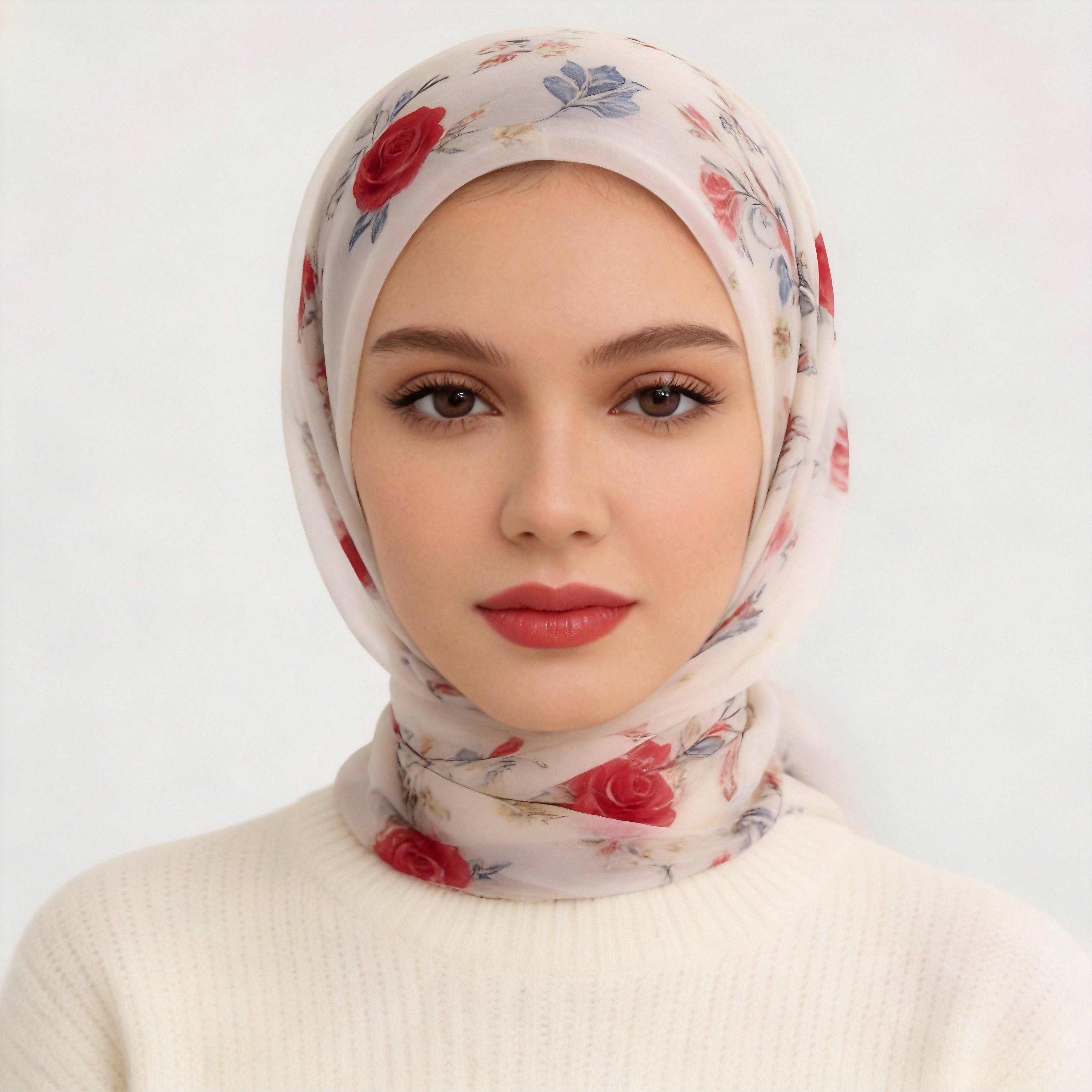 Print Chiffon Square Hijab