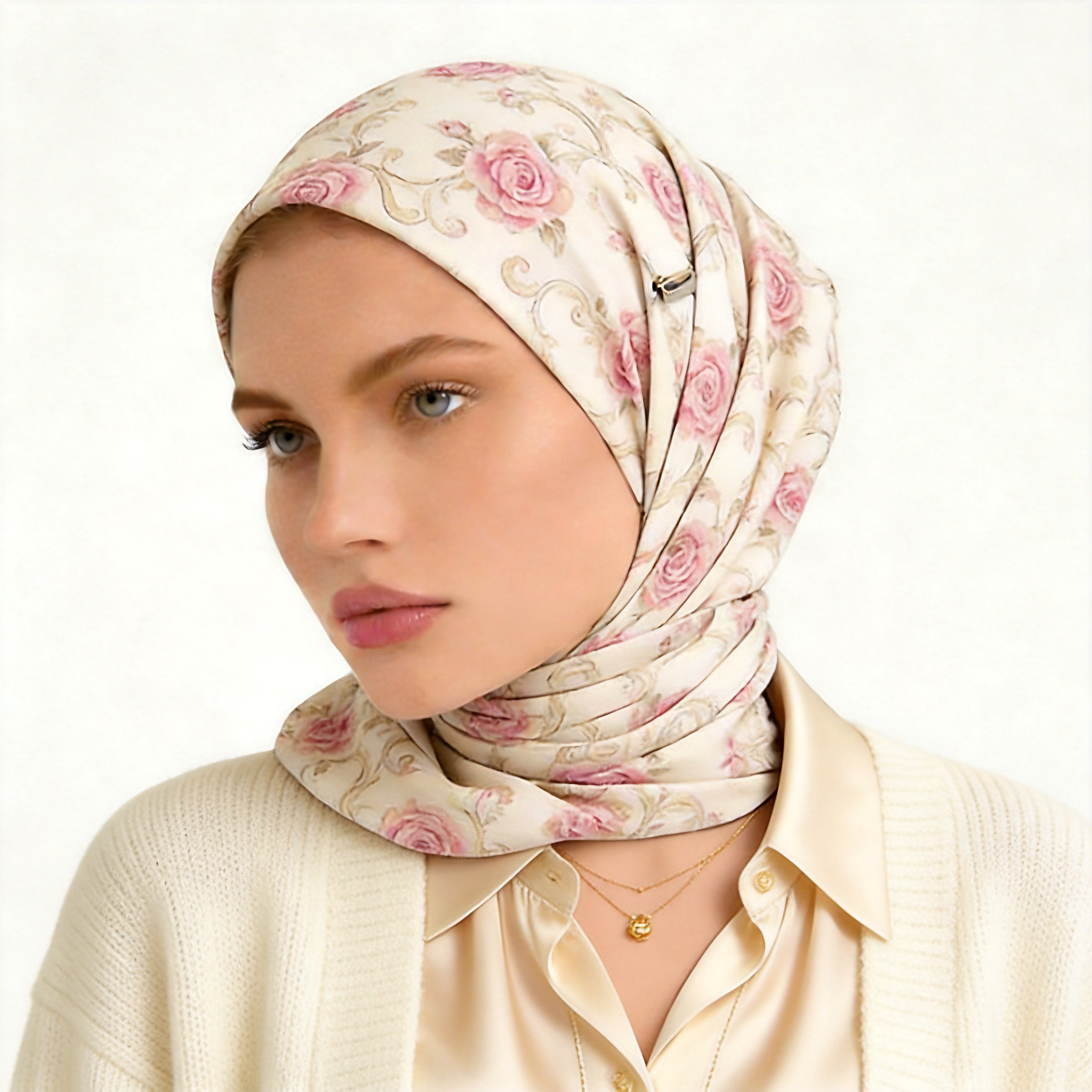 Print Cotton Square Hijab